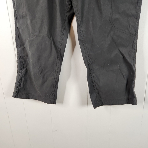 Eddie Bauer Gray Cropped Capri Pants Mid Rise Nylon Stretch Size 6 Hiking Gorp - Picture 8 of 16